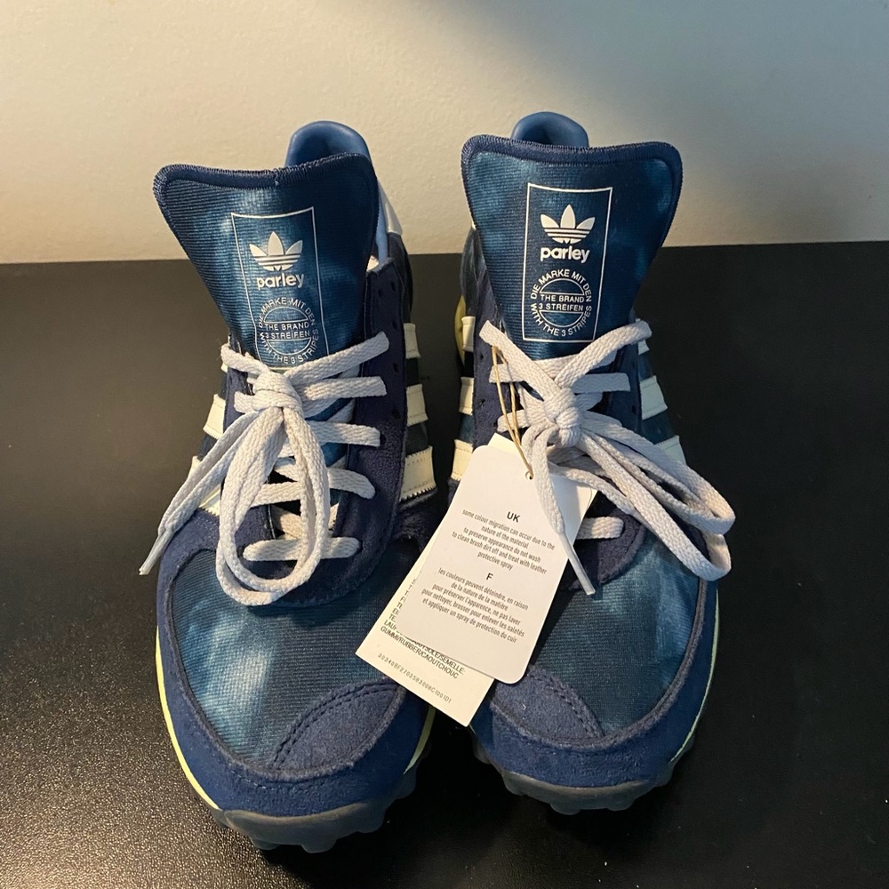 Adidas Parley Blue and White Sneakers
